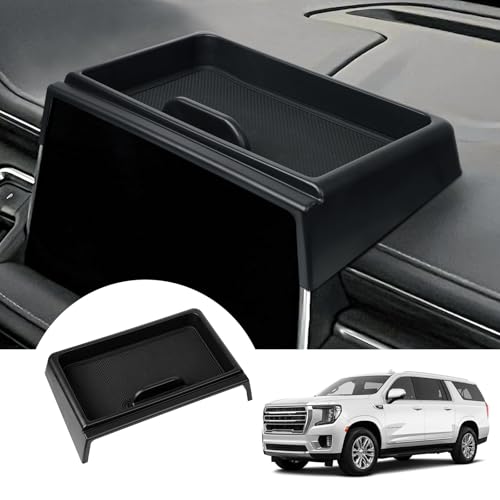 Autorder Center Console Dash Organizer for 2021-2024 GMC Yukon/Chevy Suburban/Tahoe Accessories Dashboard Insert Tray with Cellphone Holder Storage Box with Anti-Slip Mat (Not for Denali) - color: 2021-2024 Chevy Suburban/Tahoe/GMC Yukon