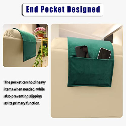 Non-Slip Head Pillow for Recliners - Neck Support Cushion with Velvet Cover for Pain Relief at Home, Office and Travel (Green) - color: Green