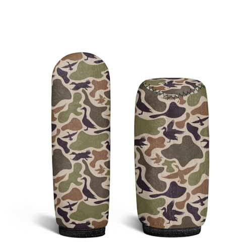 Handbrake and Gear Shift Knob Cover 2 Piece Automobile Hand Brake Cover Car Interior Accessories - color: Duck Camo Print-
