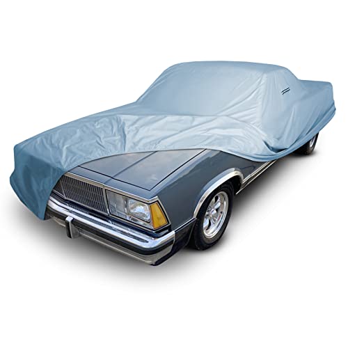 iCarCover Custom Car Cover for 1978-1987 Chevy El Camino, Waterproof All Weather Rain Snow UV Sun Protector Full Exterior Weatherproof Indoor Outdoor Car Cover with Strap - color: Sky Gray, size: 24. Chevy El Camino 1978-1987