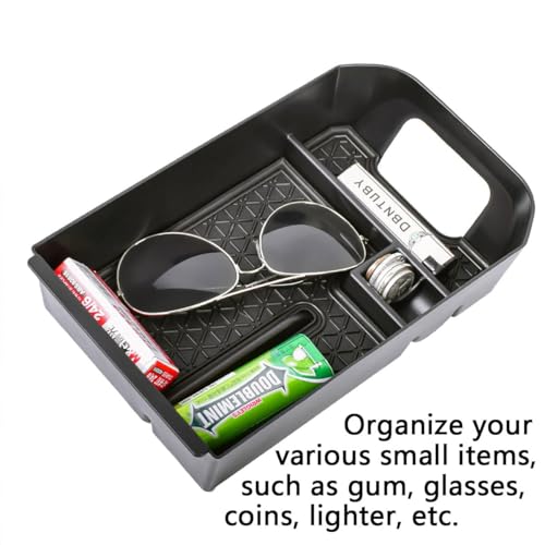 EDBETOS Center Console Organizer Tray Compatible with Toyota RAV4 2019 2020 2021 2022 2023 2024 2025 and 2021-2025 RAV4 Prime Accessories Armrest Secondary Storage Box (Black Trim)