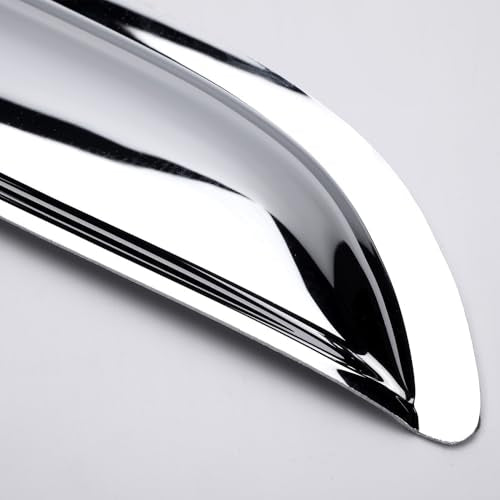 Chrome Side Window Visors Wind Vent Deflector for 2009-2014 Ford F150 Supercrew/Crew cab with 4 Full Size Doors,4pcs Outside Mount Tape-On Chrome Nice Sun Rain Guards Set 94155Y - size: 2009-2014 Ford F150 SuperCrew Cab(Chrome)