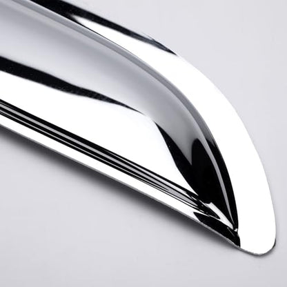 Chrome Side Window Visors Wind Vent Deflector for 2009-2014 Ford F150 Supercrew/Crew cab with 4 Full Size Doors,4pcs Outside Mount Tape-On Chrome Nice Sun Rain Guards Set 94155Y - size: 2009-2014 Ford F150 SuperCrew Cab(Chrome)