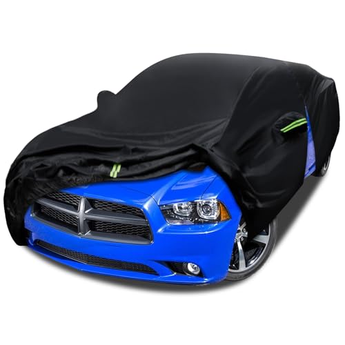 Car Cover Custom Fit for Dodge Charger 2006-2026, Waterproof All Weather Full Exterior Cover Rain Sun Hail Protector Car Cover with Door Zipper - size: Custom Fit for Dodge Charge