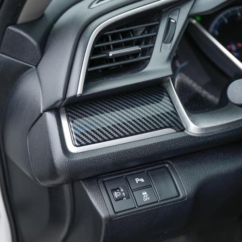 YINGTUU for Honda Civic Accessories 10th Gen 2016 2017 2018 2019 2020 2021 Interior Car Center Console Trim Panel Sticker Protection Carbon Fiber Pattern - color: Dashboard Panel Cover