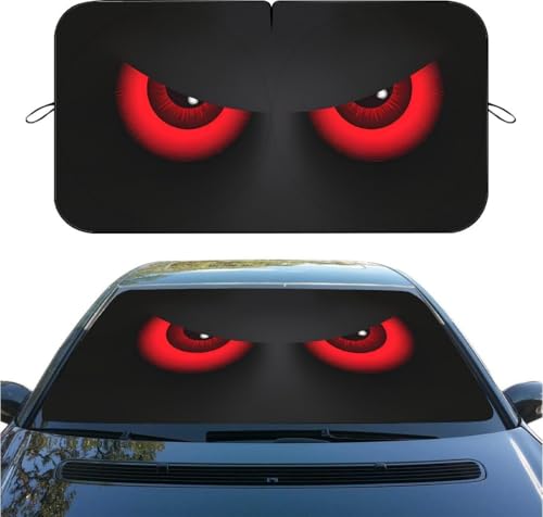 Funny Car Windshield Sunshades Heatshield Front Window Car Sun Shade Red Eyes Windshield Blocks UV Rays Sun Visor Protector for Car Sedan Truck SUV Accessories 59" L X 31.5" W - color: color 5