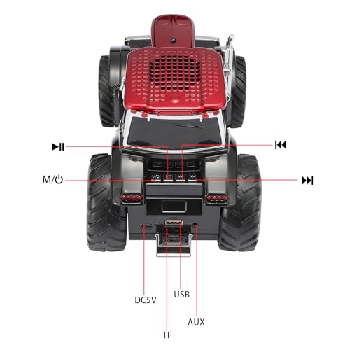 WSTER Car Model Bluetooth Replica Speakers Collection – Portable Wireless Speakers with HD Sound, LED Party Lights, FM Radio, TWS Stereo, Built-in Mic, Awesome Gifts for Friends (WS-560)