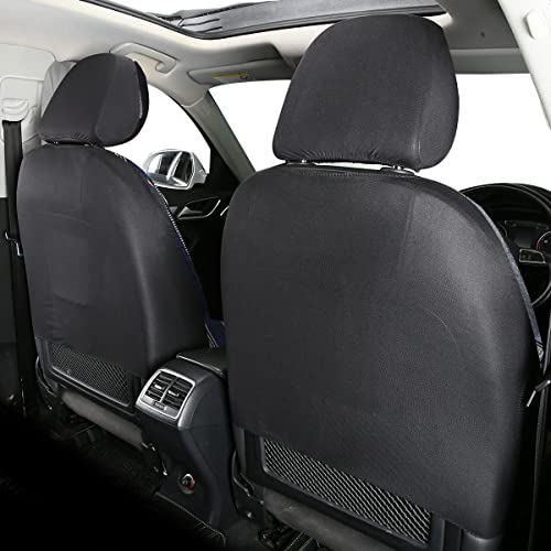 Baja Saddle Blanket Car Seat Covers 4PCS Front, Breathable and Washable Striped Woven Automotive Vehicle Universal Seat Cover for Sedan, SUV, Truck, Airbag Compatible - color: Blue Baja, size: Front
