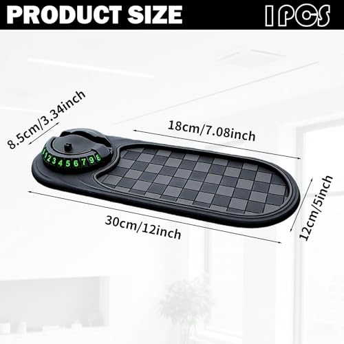 Multifunctional Car Anti-Slip Mat, Multifunction Car Anti-Slip Mat, Multi Function- Universal Non-Slip Dashboard Pad to Secure Phone, Keys for Safe & Organized Driving
