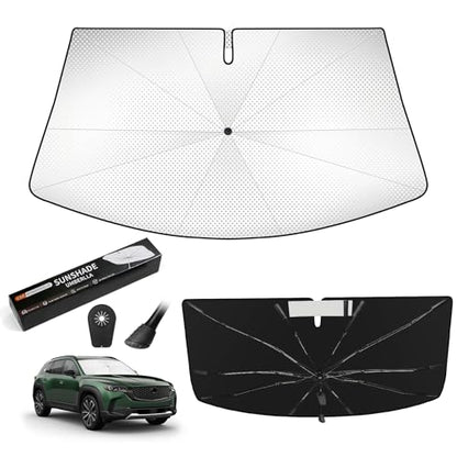 Windshield Sun Shade Umbrella Custom Fit for Mazda CX-50 2023-2025 Foldable UV Protection Car Cover, Emergency Rain Shield & Dashboard Protector - Durable Auto Accessory - size: For Mazda Cx-50 2023+