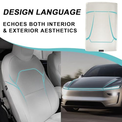 BestEvMod Center Console Armrest Pad Cover Compatible with Tesla Model Y Juniper 2026 2025 Extra Soft Microfiber Vegan Leather Protector Seat Armrest Cover OEM Style (White) - color: White-Regular, size: Juniper