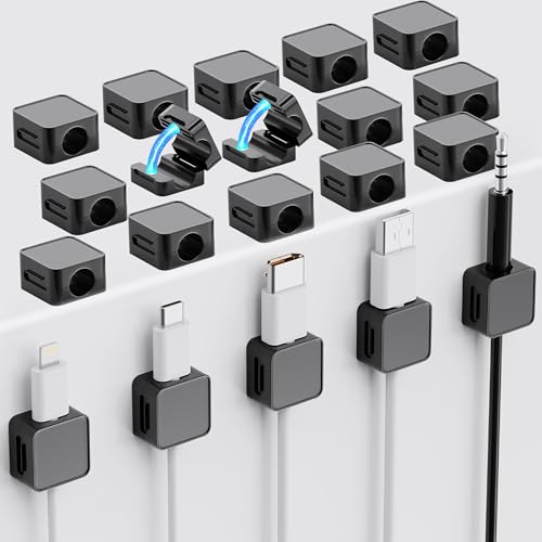 20 Pack Cord Organizer Holder, Strong Adhesive Desk Cable Management Magnetic Easy Open,Organize Phone Charging Cords Wire Holder Organizer Neatly for Home,Office,Car,Desk,Nightstand - size: 20 Pack