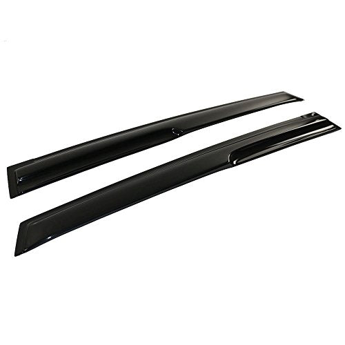 Window Visor Compatible with 2013-2018 Toyota RAV4 XU50, Acrylic Smoke Tinted & Semi-Transparent by IKON MOTORSPORTS - color: Mugen Style Smoke/Tinted