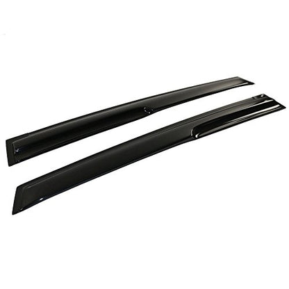 Window Visor Compatible with 2013-2018 Toyota RAV4 XU50, Acrylic Smoke Tinted & Semi-Transparent by IKON MOTORSPORTS - color: Mugen Style Smoke/Tinted