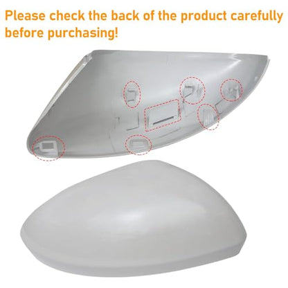 Moonlinks Compatible with Nissan Sentra 2020 2021 2022 2023 2024 Side Mirror Cover Replacement, Pearl White Right Passenger Side Clip-on Mirror Cap for Sentra S/SR/SV/Sense/Advance/Exclusive - color: Right Pearl White