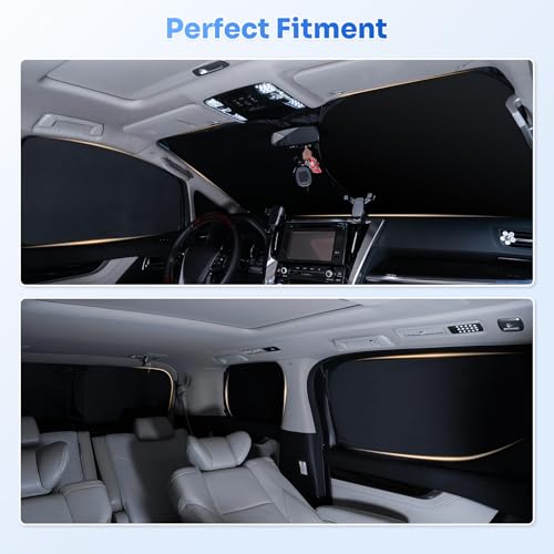 Canvcle Window Shades for 2016-2022 BMW X1 F48 Accessories Windshield Sun Shade Side Rear Window Cover Sunshade Sun Visor Shield Privacy Protection for Camping Keep Vehicle Cool Black 10PCS - size: BMW X1 F48 2016-2022