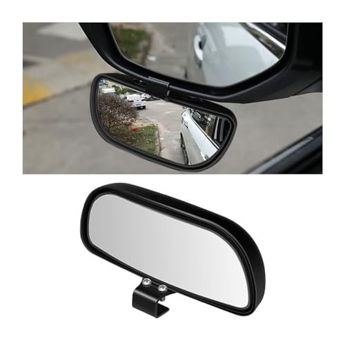 Mandark Car Blind Spot Mirror, Rectangle HD Glass Convex Vehicle Rearview Mirror, Wide Angle Adjustible Auto Exterior Blindspot Side View Mirror, Universal for SUV, Sedan, Truck (Black) - color: Black, size: 1pc