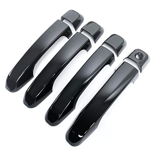 Door Handle Cover Trim Compatible with Toyota 4Runner 4WD N280 Prado J150 2010-2022 2021 2020 2019 2018 2017 Exterior Door Handles Glossy Black Car Styling Accessories No Smart Key Holes 8PCS ABS - color: Glossy Black, size: No Smart Key Holes