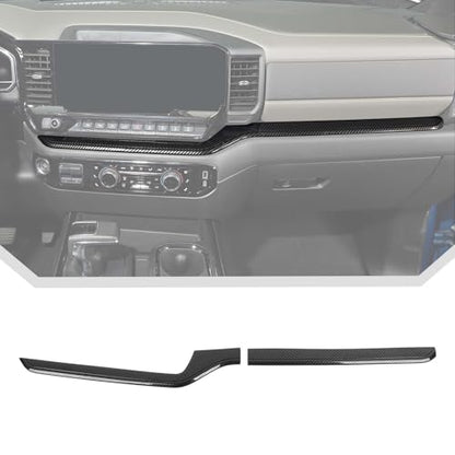 JeCar for Silverado Carbon Fiber Interior Center Console Dash Panel Cover Trim for 2022 2023 2024 2025 2026 Chevrolet Chevy Silverado 1500