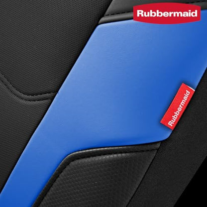 Rubbermaid Leather Car Seat Cover – Universal Front Seat Cover, Airbag Compatible, Easy to Install, Water-Resistant and Durable Automotive Seat Cover for Cars, Trucks, SUVs, Vans – Blue - color: Blue