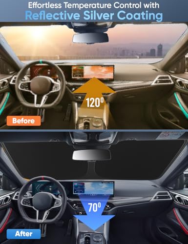 Autovir Windshield Sun Shade Fit for 2007-2024 2025 2026 Mercedes Sprinter Sun Shade, Front Window Sun Visor, UV Protection, Heat Blocker, Foldable Car Accessories - size: For Mercedes Sprinter 2007-2026