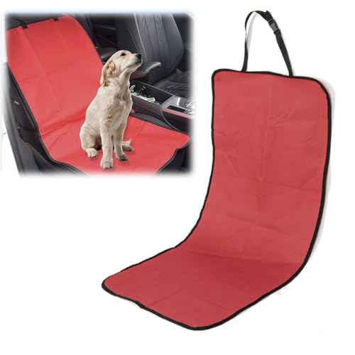 Car Seat Cover for Dogs, Waterproof Scratch-Proof Car Seat Cushion Pad, Oxford Cloth Safety Travel Pet Mat, Universal Automotive Interior Protector for Cars, Trucks, SUVs (Red) - color: Red