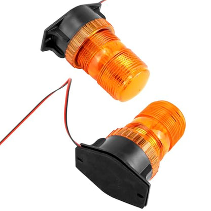 QWORK Amber Led Strobe Lights, 4 Pack Warning Emergency Flashing Beacon Lights - size: 4 Pack