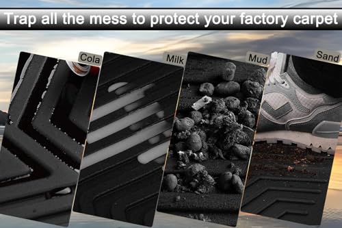 Aiqiying Floor Mats Compatible with Toyota Camry 2025-2026 Models，All Weather Waterproof Durable Custom-Fit Front Rear Rows Full Set Protection TPE Carpet Liners Accessories - size: 4）For Toyota Camry I 2025-2026 I Floor Mat