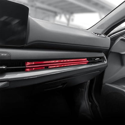Air Vent Cover Trim, Car Dash Cover Trim, Center Console Dashboard Cover, Compatible with Kia K4 2025 Accessories (Red) - color: Red