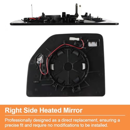 Senzeal Passenger Side Heated Mirror Glass with Blind Spot Detection BLIS for Ford F150 2015-2020 Ford F250 F350 F450 F550 2017-2022 Upper Tow Mirror (Right Side) - size: Passenger Upper Side with Blind Spot (Right)