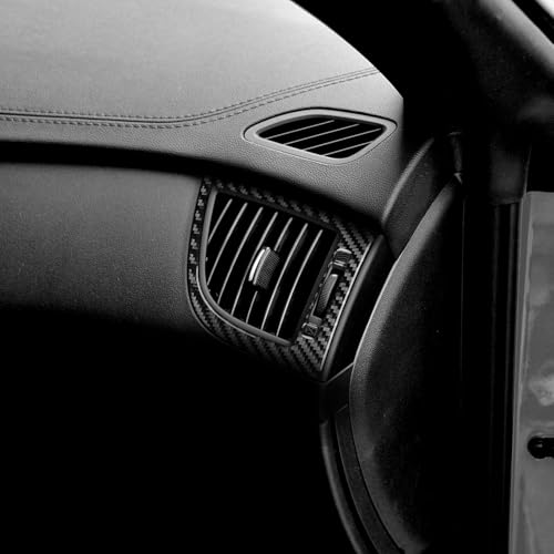 Real Carbon Fiber Instrument Panel Vent Trim Stickers Decals Compatible with Hyundai Genesis Coupe 2013 2014 2015 2016 Interior Accessories - color: Instrument Side Vent