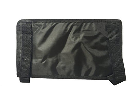 10-Pack Deluxe Auto Car Visor Organizer Item Holder Storage Pouch Holder Multi-Pocket w/Velcro Strap (Pack of 10, Black) - size: Pack of 10