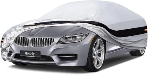 10 Layers Car Cover Custom Fit for BMW Z4 E85, E89, G29 (2009-2025), Waterproof All Weather for Automobiles, Outdoor Full Cover Sun Dust Rain Protection with Cotton. Silver - size: Custom Fit for Bmw Z4