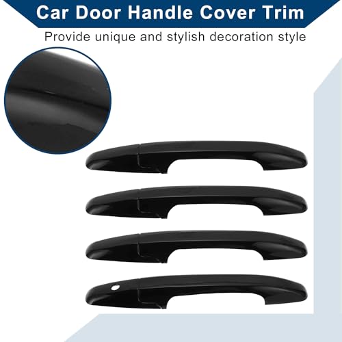 Car Door Handle Cover Trim for Honda Civic 2006-2011 |Side Door Handle Cover| Durable| 1 Set Black - color: Black