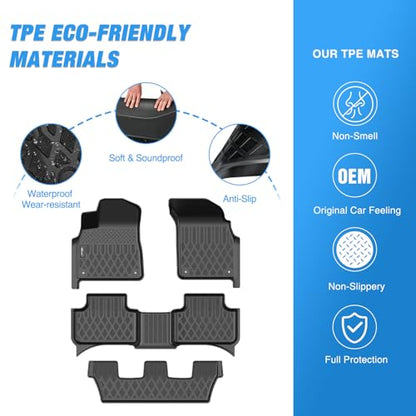 Nilight TPE Floor Mats for Audi Q7 SQ7 2017-2026,Audi Q8 2019 2020 2021 2022 2023 2024 2025 2026 All Weather Custom Fit Heavy Duty Floor Liners - color: 2017-2026 Audi Q7