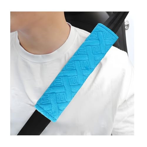 Yourkar 4 PCS Car Seat Belt Pad Cover, Comfort Soft Seatbelt Strap Cover to Protect You Neck & Shoulder, Safety Belt Harness Pad for A More Comfortable Driving, Car Accessories (Blue) - color: Blue