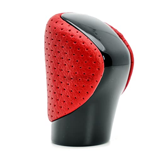 Gear Shift Knob Shifter for Lexus ES GS GX is NX RC RX 200t 300 350 3450h 450hL 350L (Circuit Red Leather/Piano Black) - color: Circuit Red Leather / Piano Black