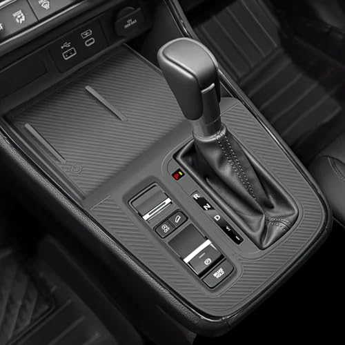 Temmis Center Console Silicone Organizer Wrap for Honda CRV 2023-2026 (Gasoline & Hybrid), Full-Wrap Center Consel Electrostatic adsorption Cover for Honda CRV-Black - color: Black for Gasoline Version