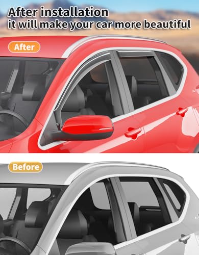in-Channel Window Rain Guards Fit for Honda CRV (CR-V) 2017 2018 2019 2020 2021 2022, Extra Durable Window Visors Window Deflectors Vent Visors Vent Shades Car Accessories-4 pcs - size: Fit for 2017-2022 Honda CR-V (CRV)