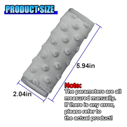 2PCS Car Seat Belt Covers for Kids - Soft Seat Belt Shoulder Strap Cover Harness Pad for Comfortable Driving - Universal Car Seatbelt Cushion Pad with Dotted Design Protect Shoulder & Neck (Gray) - color: Gray