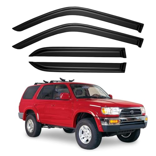 Window Visors Rain Guards for 1996-2002 Toyota 4Runner, Out-Channel Window Vent Wind Deflectors Visors Shades for 96-02 4Runner - size: 1996-2002 Toyota 4runner