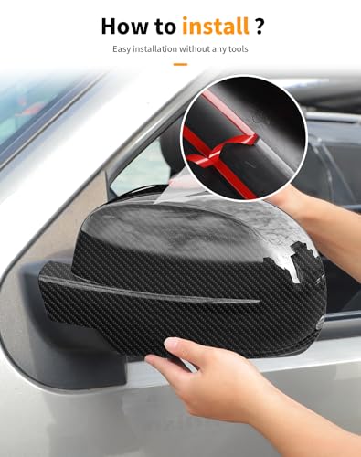 Carbon Fiber Fully Mirror Caps Covers Compatible with 2007-2014 Chevy Silverado GMC Sierra Avalanche Tahoe Suburban Yukon Escalade ESV Side View Door Mirror Cover Caps (Left Right) - color: Fully Caps Carbon fiber