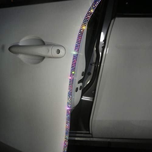 eing Door Edge Anti-Scratch Sticker Door Crash Bumper Crystal Bling Protection Tape Rubber Strip Sticker,Car Door Protector,Car Door Guard,Car Door Protection,90cm/35.4" Each One,4Pack/Set,Multicolor - color: B-Multicolor 4pcs/1set Door Edge Anti Scratch