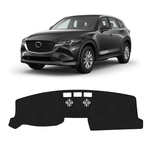 KUST Black Dash Cover for Mazda CX-5 CX5 2017-2024 2025 2026 (Without HUD) Polyester Dashboard Cover Non-Slip Center Console Dash Cover Interior Accessories for Mazda CX5 Sunshade No Glare - size: Cx-5 17-26(black)