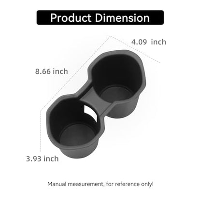 smabee Center Console Cup Holder for Subaru Forester 2025 2026 TPE Drinks Holder Box Organizer Car Interior Accessories Black - size: Center Console Cup Holder Insert