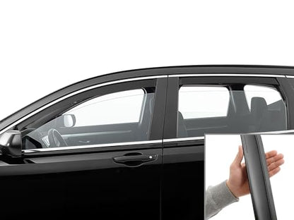 WeatherTech Custom Fit Side Window Deflectors for Honda CR-V, CR-V Hybrid (82864IMB), Matte Black - color: Matte Black