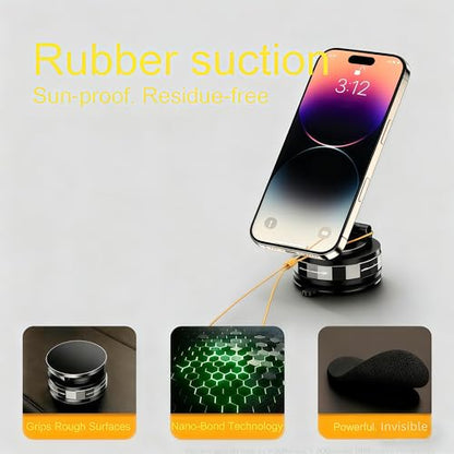 Magnetic Car Phone Holder, Cell Phone Mount, Suction Cup Phone Mount, Foldable Phone Navigation Holder