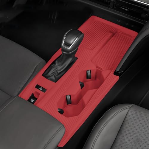 Temmis Center Console Silicone Wrap Kit for Toyota Camry 2024-2025, Full-Wrap Center Consel Electrostatic adsorption Cover for Toyota Camry-Red - color: Red for Center Console Wrap