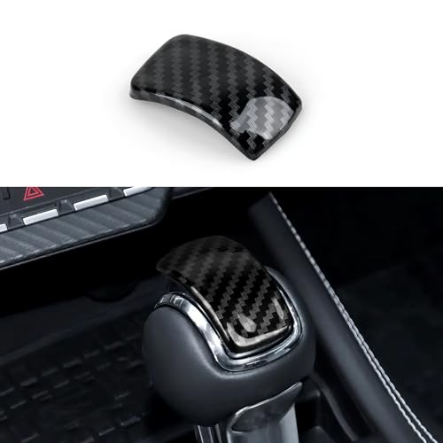 Car Gear Shift Knob Sticker ABS Carbon Fiber Decal Interior Trim Cover for 2024 2025 2026 Ford Mustang Accessories (Automatic Gear) - color: Gear Shift Knob
