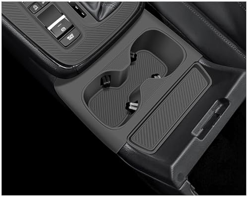 Temmis Center Console Silicone Cup Holder Kit for Honda CRV 2023-2026 (Gasoline & Hybrid), Insert Center Consel Electrostatic adsorption Cover for Honda CRV 2023-2026-Black - color: Black for Cup Holder